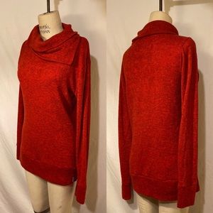 Kavu Split Cowl Sweater Rust Red